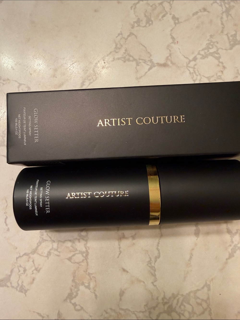 Artist Couture Matte Black & Gold Glow Mist